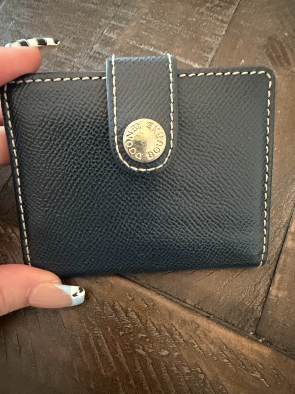 Dooney & Bourke Navy Leather card wallet